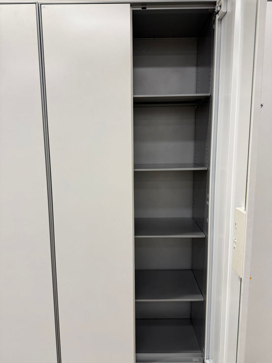 Grey & white 2100mm high 1000mm wide metal double door units