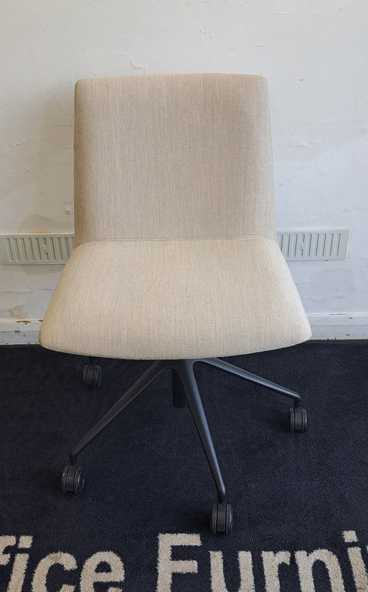 Andreu World Flex Exec gas Designer breakout chairs in Oatmeal