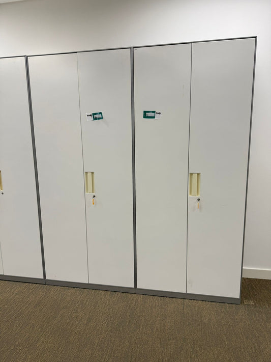 Grey & white 2100mm high 1000mm wide metal double door units